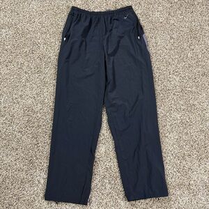 Vintage Nike Pants Mens Large Black Fit Dry Track Warm Up Ankle Zip Y2K